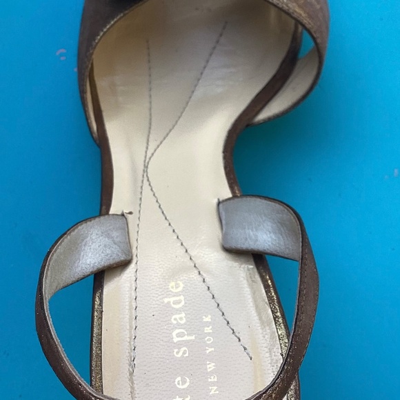 KATE SPADE GOLD 4INCH SLING BACK SANDAL - Picture 6 of 15